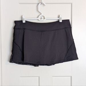 Lululemon Ace Tennis Skirt - Black Scratch Match Multi sz 14/16